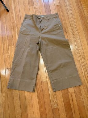 Toi & Moi khaki wide-leg cropped trousers